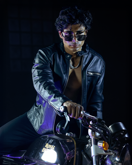 BIEBER LEATHER BIKER JACKET