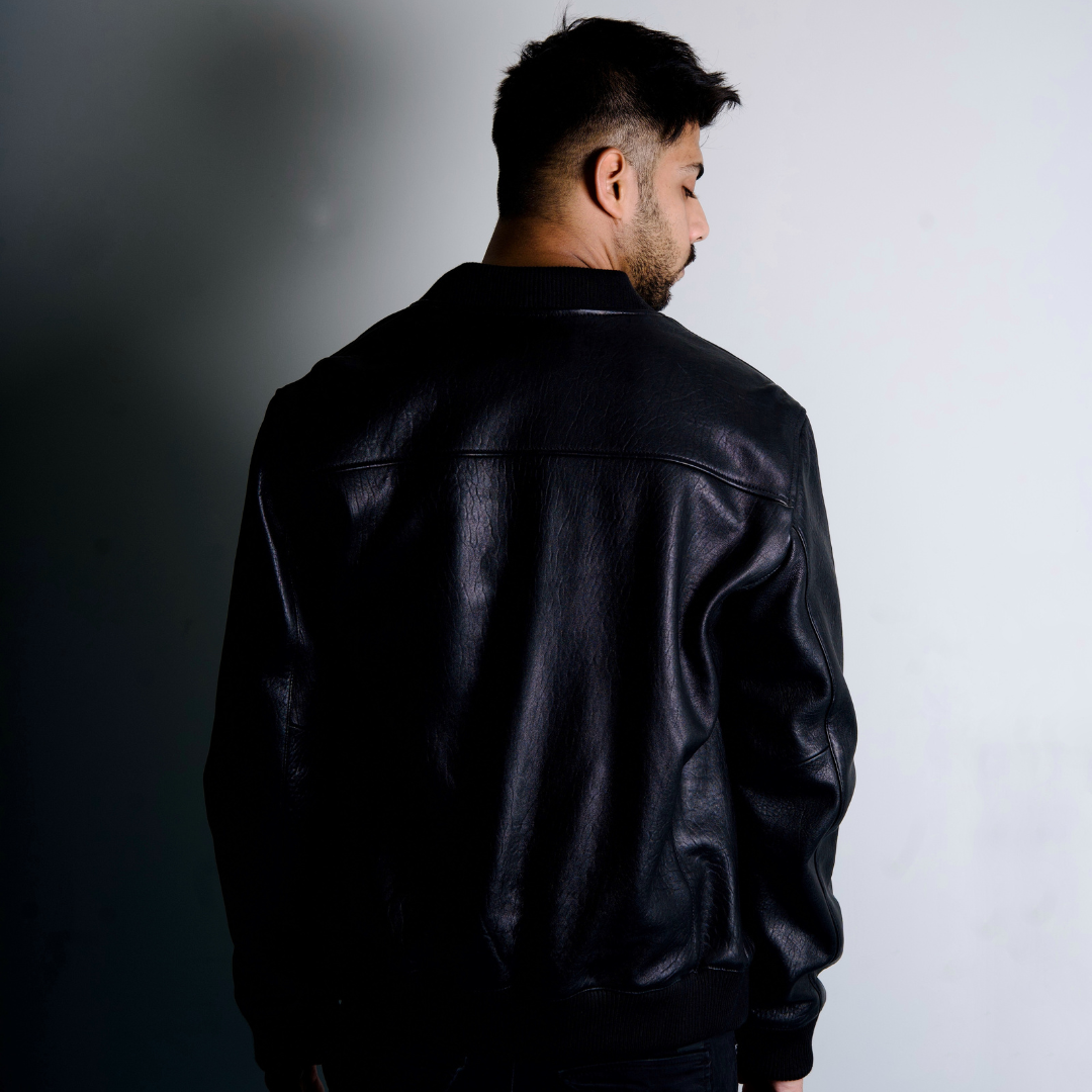 KANYE LEATHER BOMBER JACKET