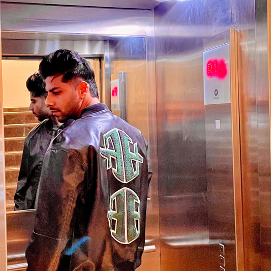 9FIGR DISTRESSED BOMBER - EVERGREEN