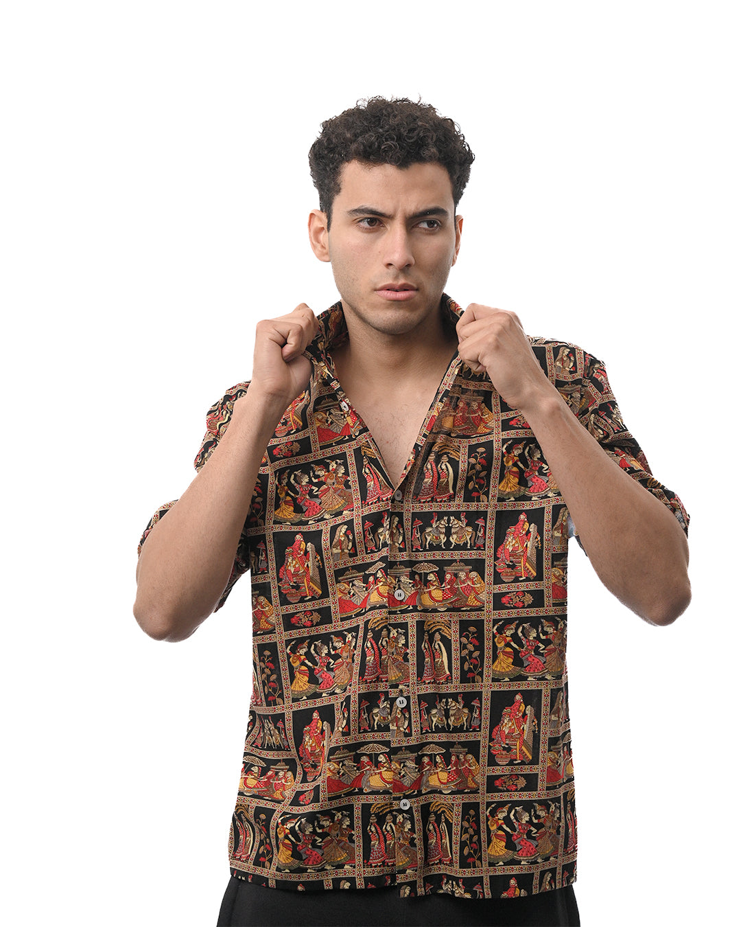 Heritage folk Shirt - Navy