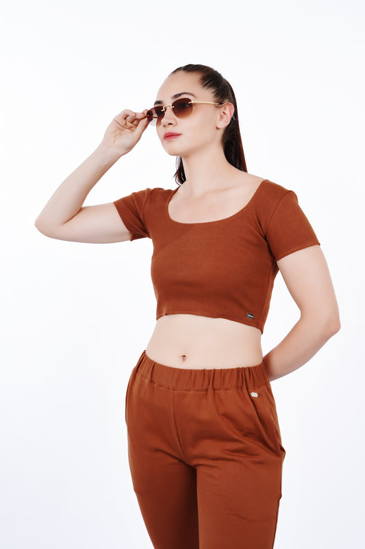 Baby Crop Top - Brown