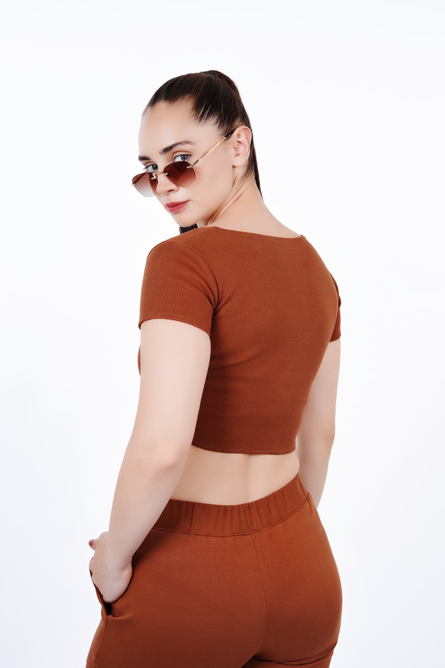 Baby Crop Top - Brown