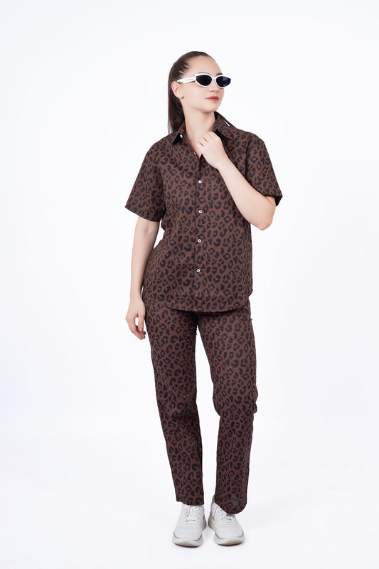 Animal Print Shirt - Half Sleeve