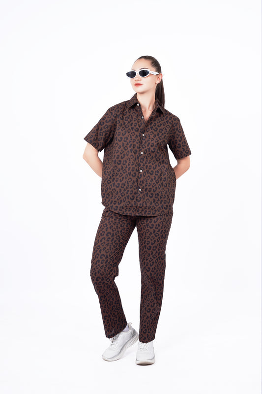 Animal Print Shirt - Half Sleeve