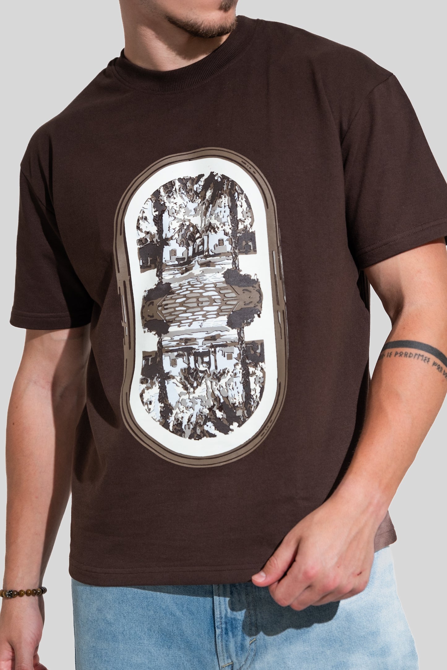 Upside Down Tee – Rich Brown Hue