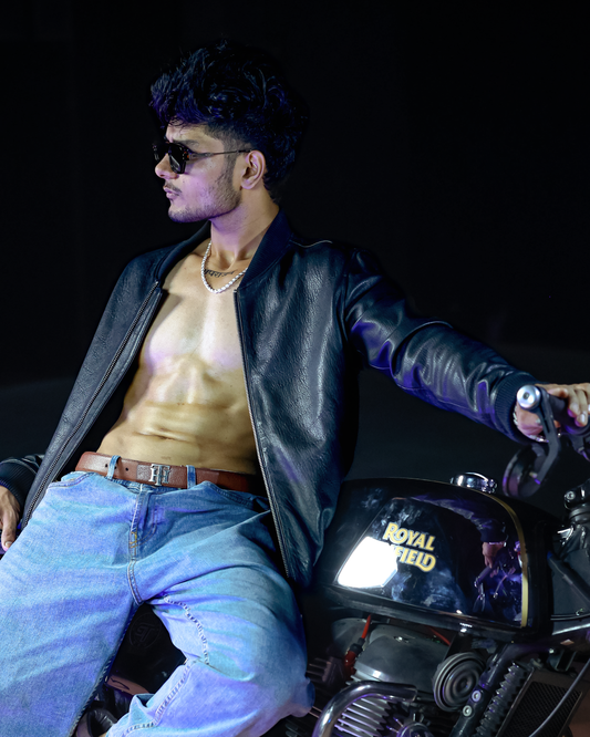 KANYE LEATHER BOMBER JACKET