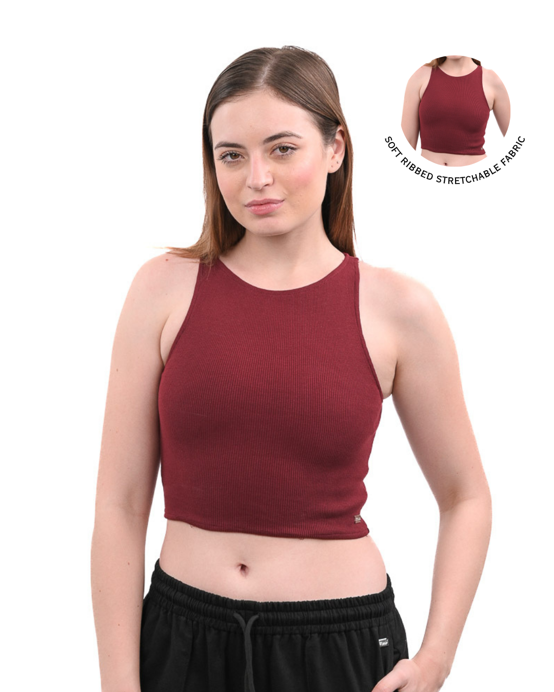 High Shoulder Top - Wine