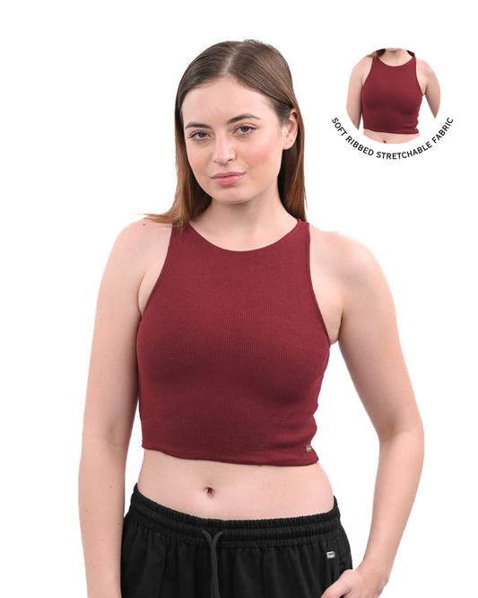 High Shoulder Top - Wine