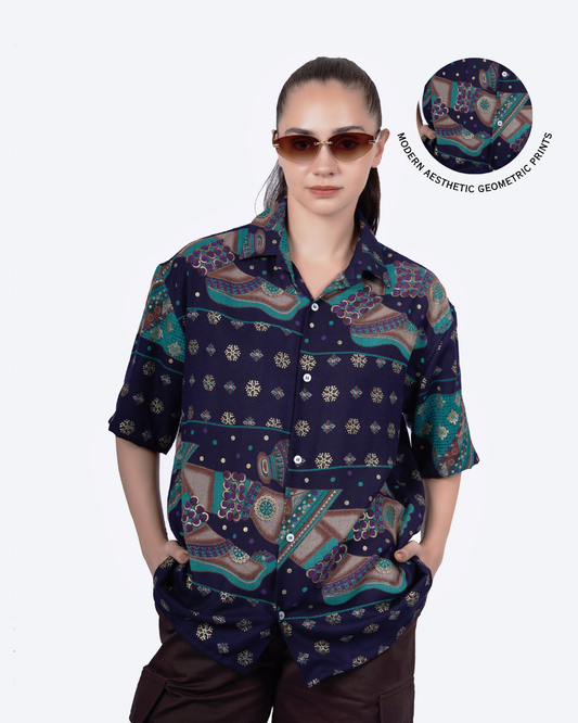 Navy Artistic Pattern