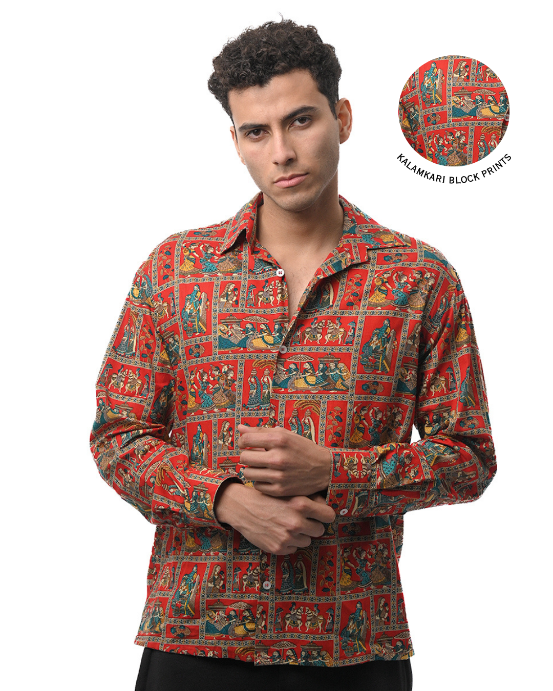 Regal Medallion Shirt - Red
