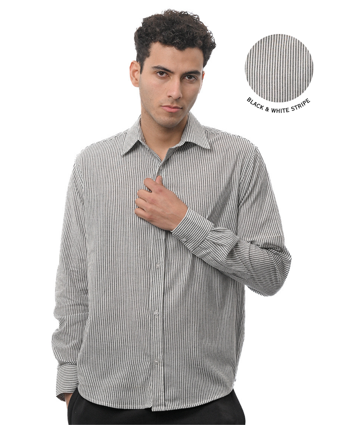 Strip Shirt - Black