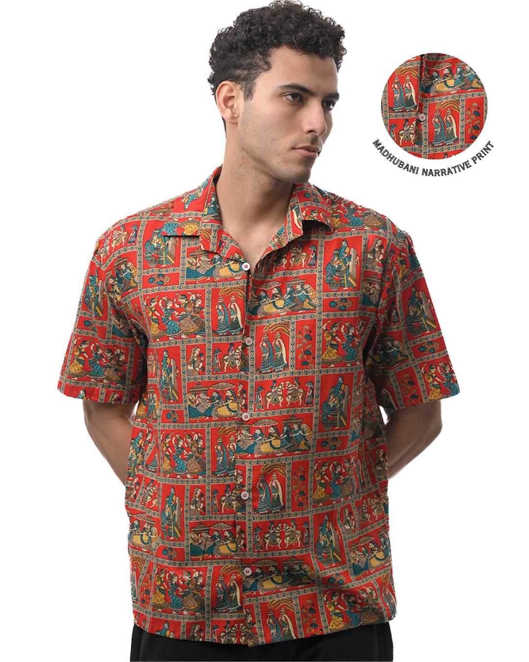 The Kalamkari Shirt - Red