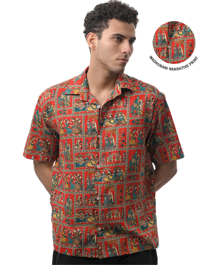 The Kalamkari Shirt - Red