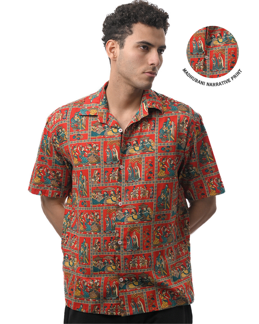 The Kalamkari Shirt - Red