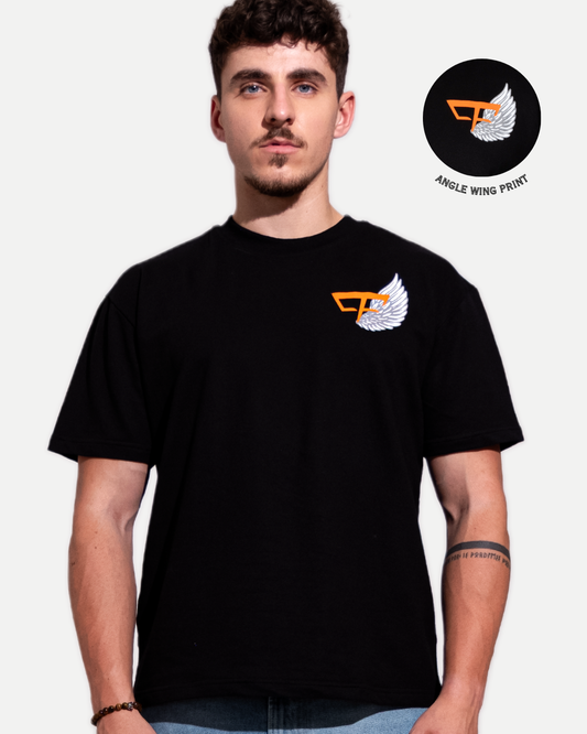 Angel Wings Tee – Jet Black