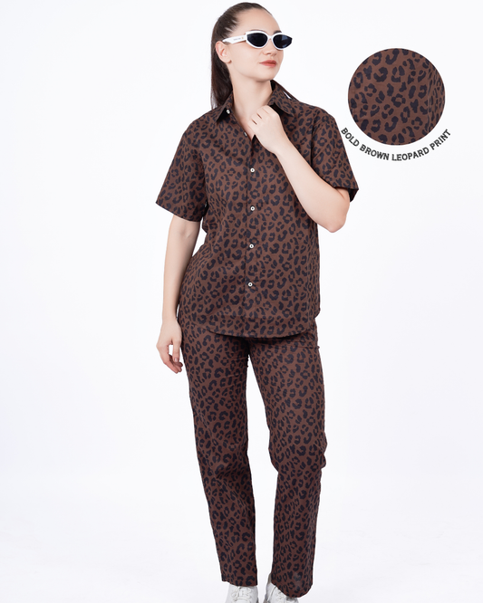 Animal Print Shirt - Half Sleeve