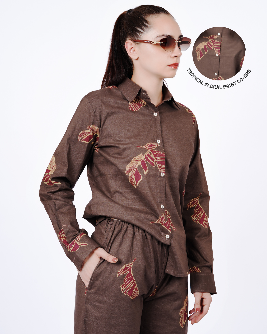 Bloom Brown Co-ord Set - Regular Fit
