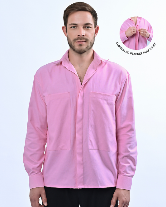 Blush Pink - Double Pocket Shirt