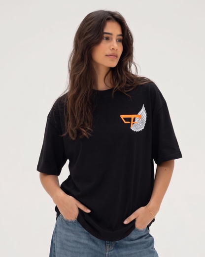 Angel Wings Tee – Jet Black