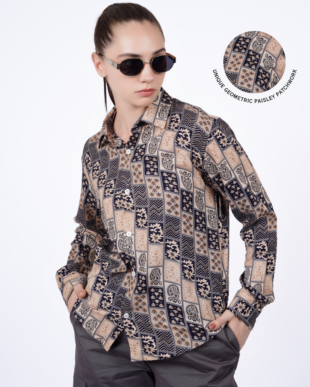 Geometric Floral Shirt