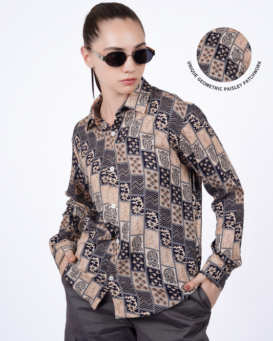 Geometric Floral Shirt