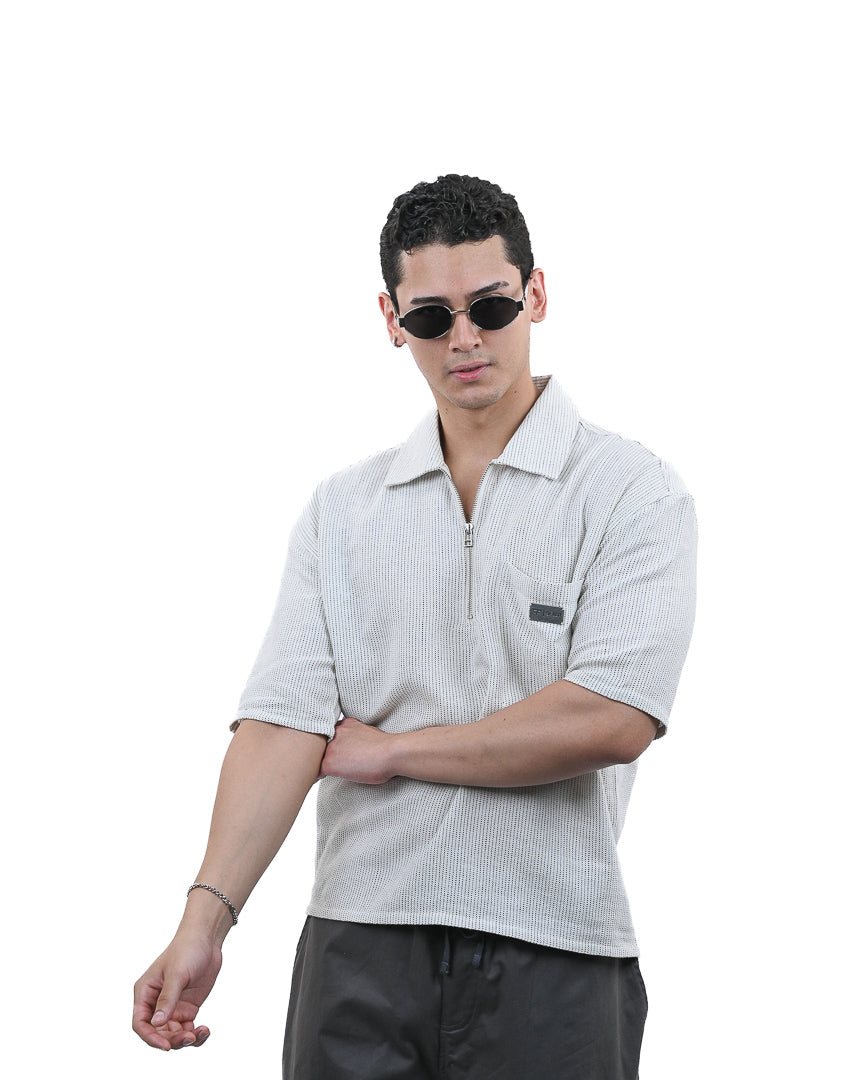Quarter Zip Stripe Shirt