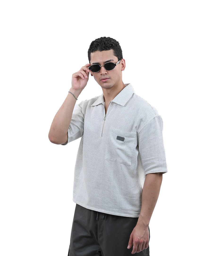 Quarter Zip Stripe Shirt