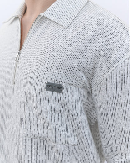 Quarter Zip Stripe Shirt