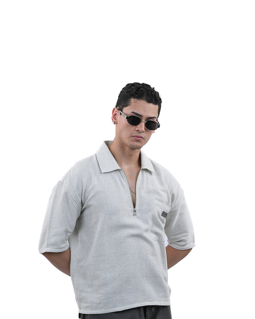 Quarter Zip Stripe Shirt