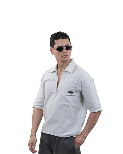 Quarter Zip Stripe Shirt
