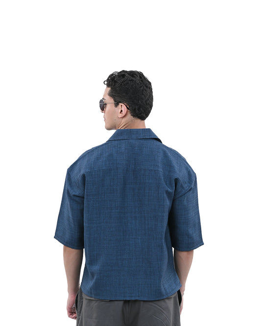 Blue Short Sleeve Utility Shirt
