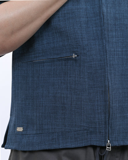 Blue Short Sleeve Utility Shirt