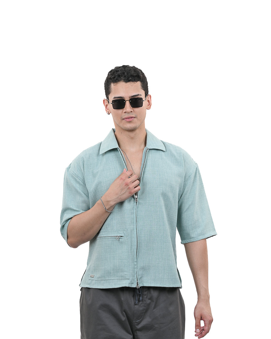 Green Short Sleeve Utility Shirt