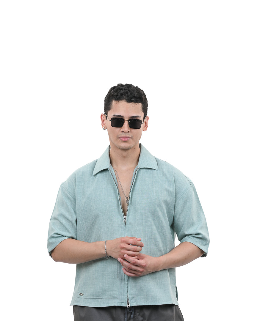 Green Short Sleeve Utility Shirt