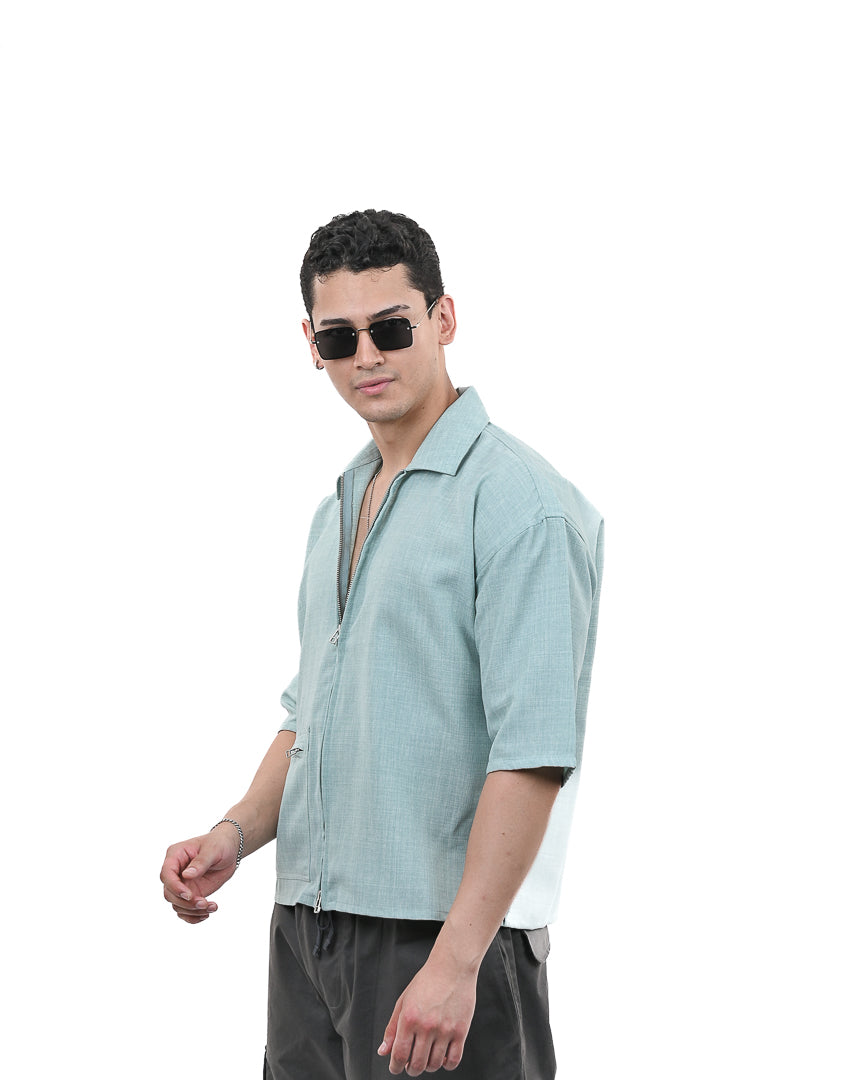 Green Short Sleeve Utility Shirt