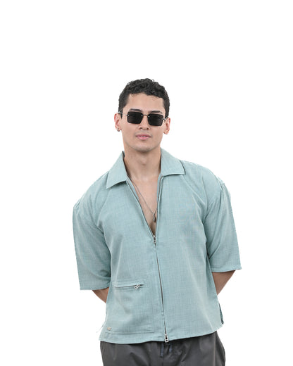 Green Short Sleeve Utility Shirt