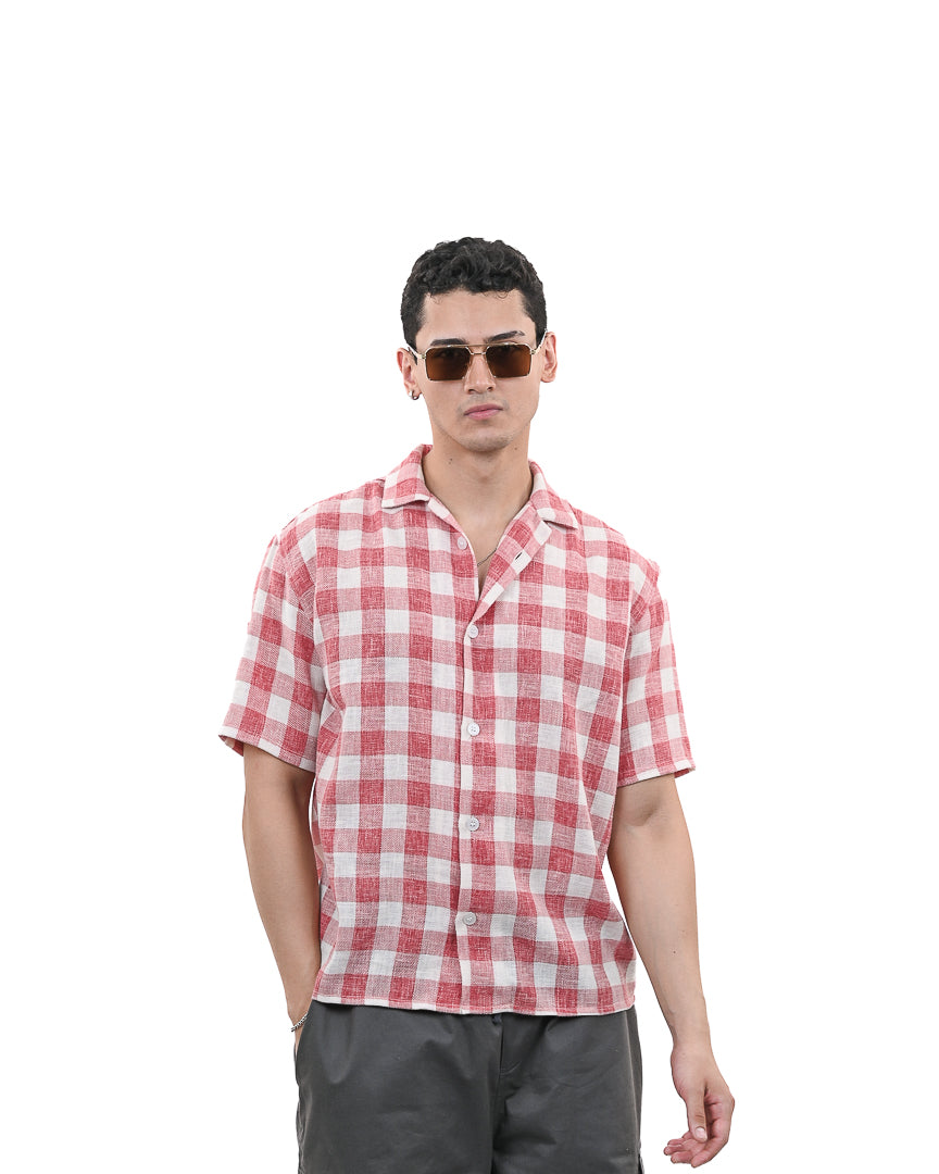 Red Gingham Summer Shirt