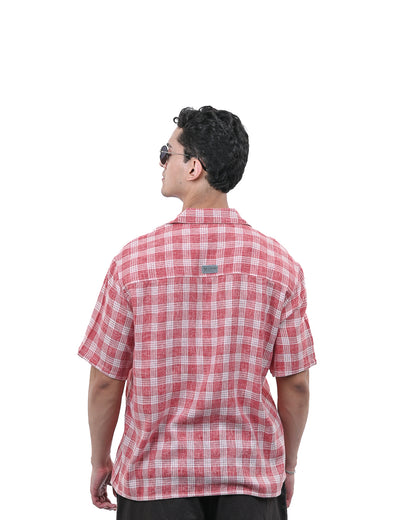 Vintage Red Plaid Summer Shirt