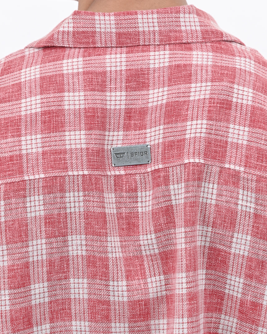 Vintage Red Plaid Summer Shirt