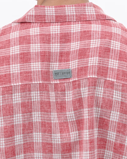 Vintage Red Plaid Summer Shirt