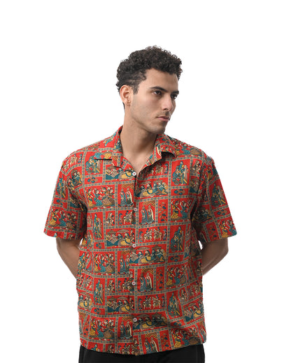 The Kalamkari Shirt - Red