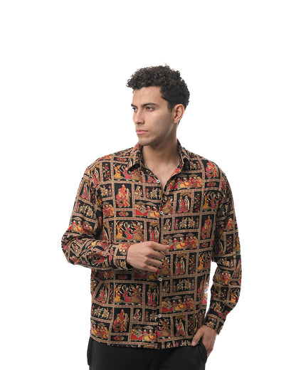 Heritage Narrative Button Down Shirt