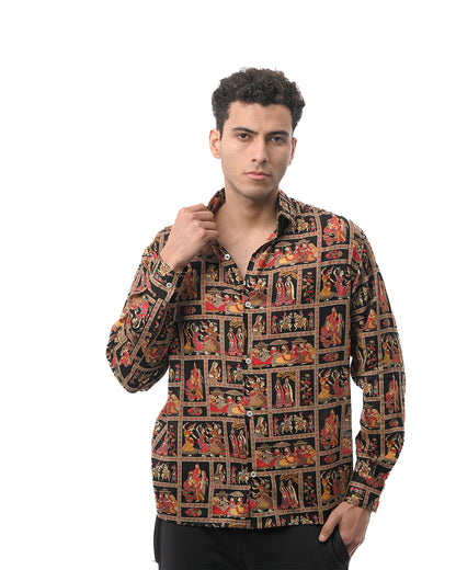 Heritage Narrative Button Down Shirt