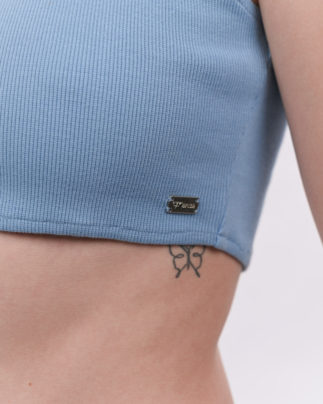 Cropped Crop Top Blue