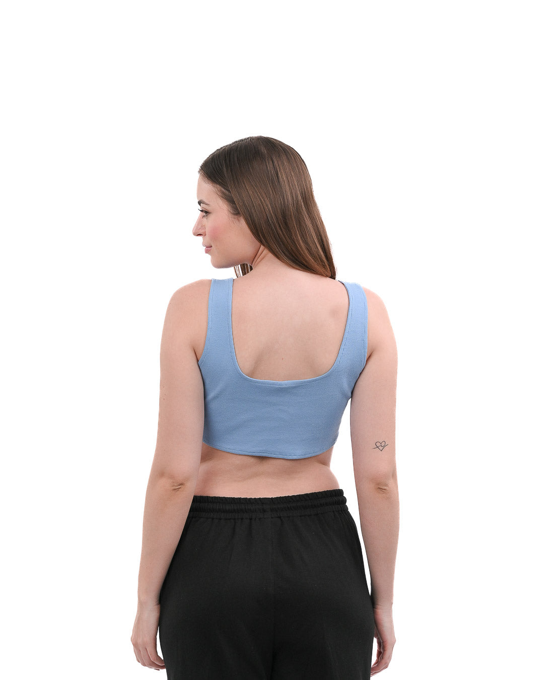 Cropped Crop Top Blue