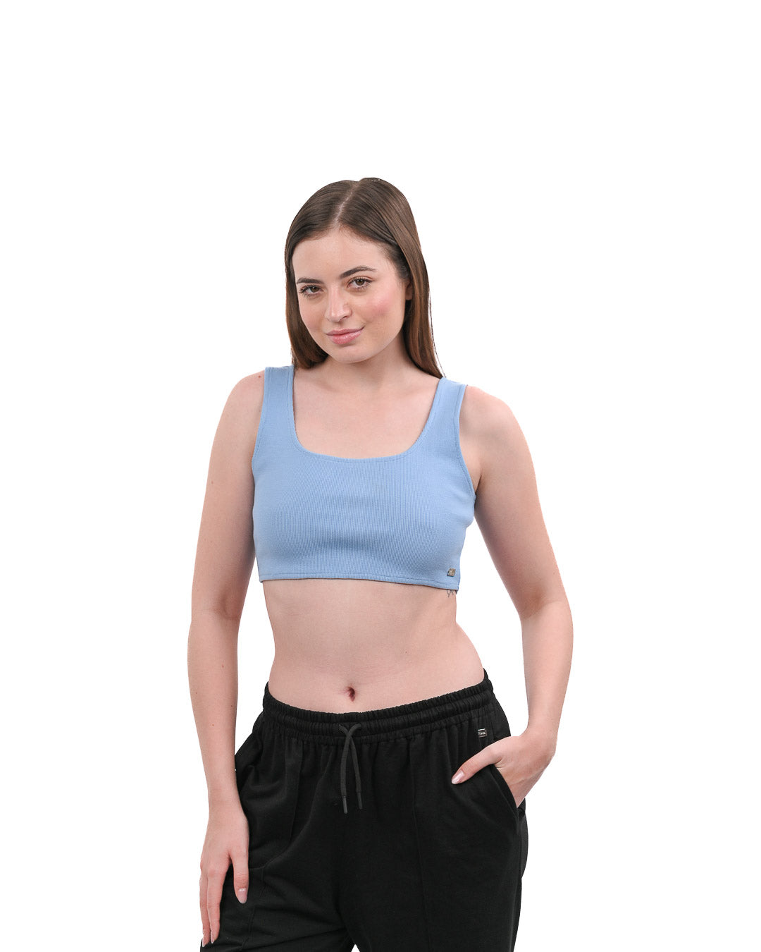 Cropped Crop Top Blue