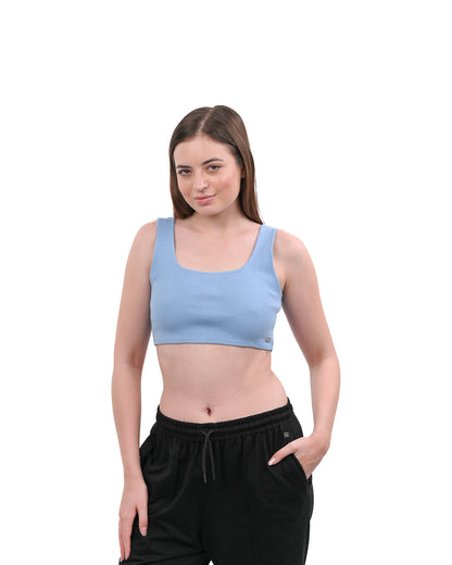Cropped Crop Top Blue