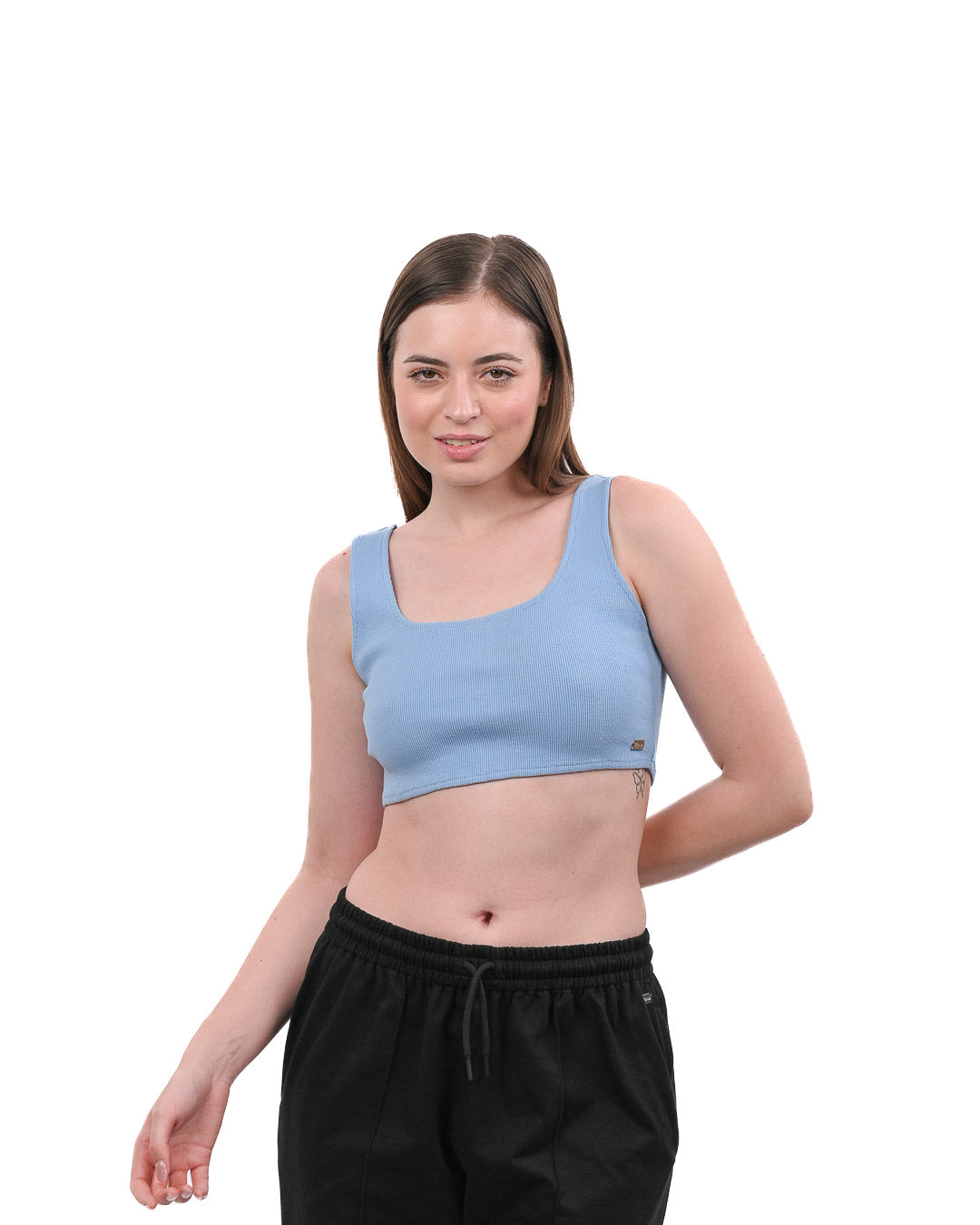 Cropped Crop Top Blue