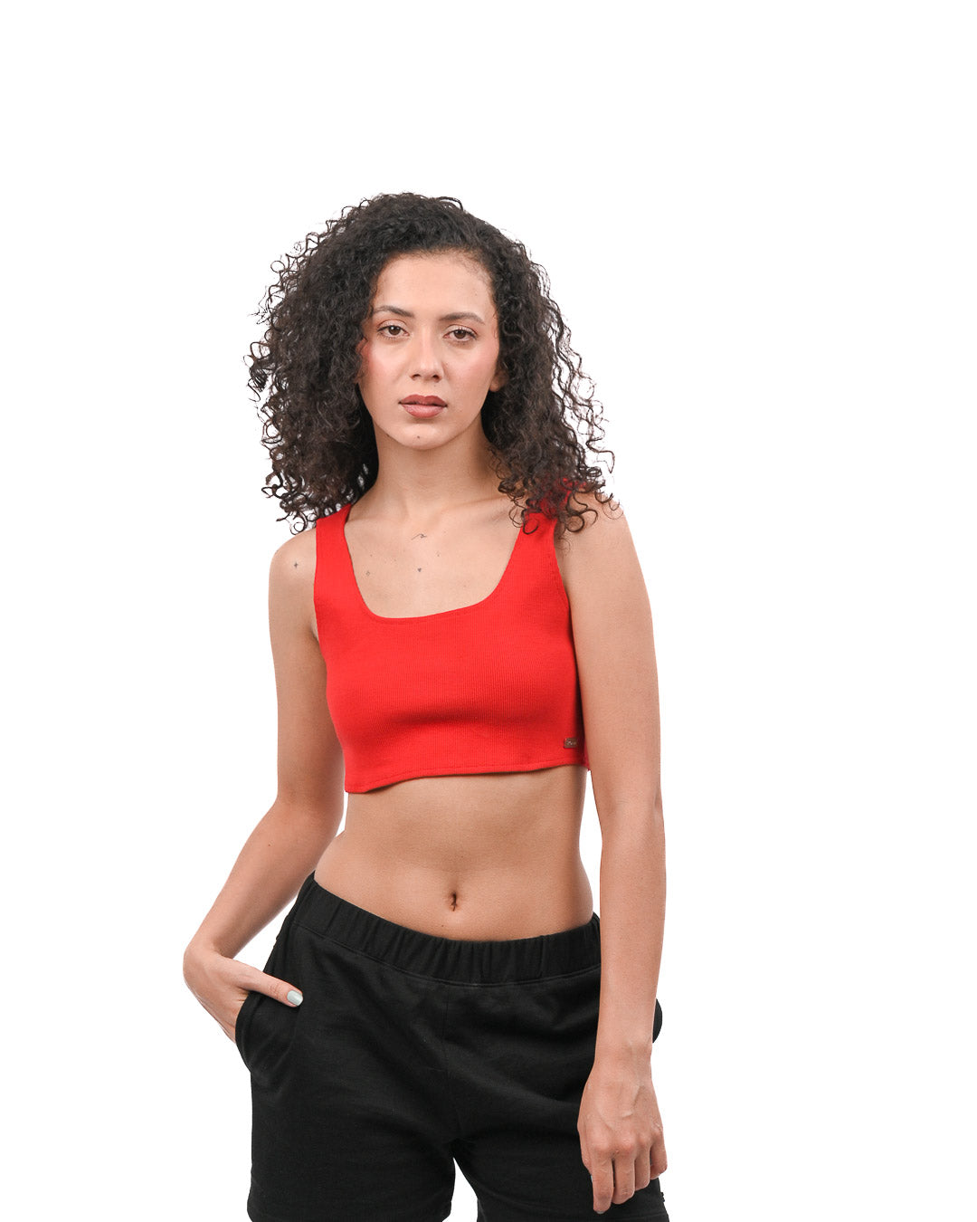 Cropped Crop Top Red