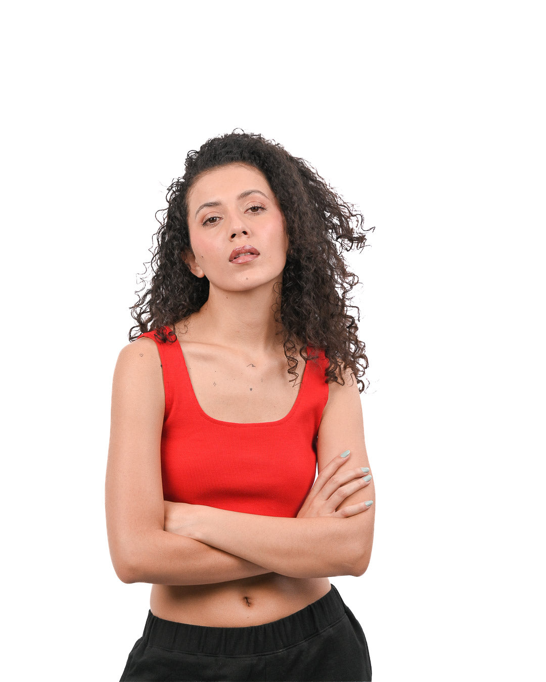 Cropped Crop Top Red
